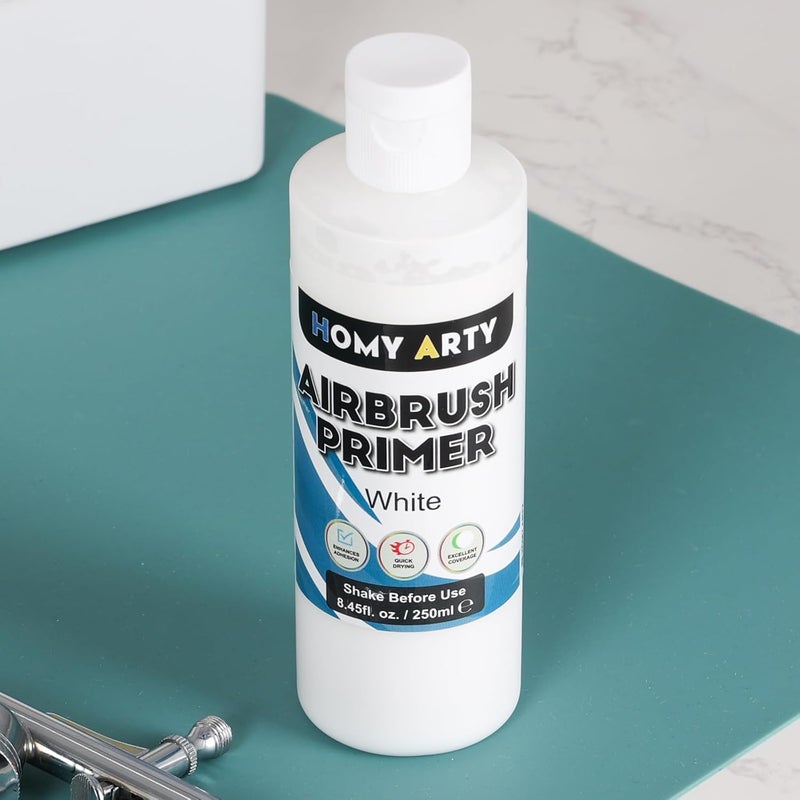 HOMY ARTY Airbrush Primer - White, 8.45 fl.oz 250ml Acrylic Primer for Airbrush Paint, Quick-Drying Matte Finish for Acrylic Paint with Excellent Adhesion to Plastic Models, Metal, Canvas - Image 5